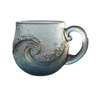 Glass Mug for Bar & Home Decoration 355 ml Coffee, Soda, Wine or Cocktails. The Handmade Sea Glass Is A Gift For Beach Fans And Makes Any Party A Highlight