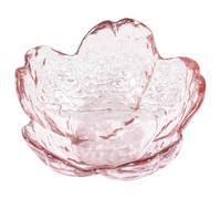 Glass Nail Art Dish Pink Japanese Style Decorative Holder