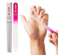 Glass Nail File with Case - This Premium Glass fingernail File for Natural Nails is a Double-Sided Etched Crystal Nail File with Protective Travel case. Professional Nail File by Dr. Dana.