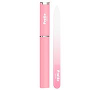 Glass Nail Files for Natural Nails，1Pack Double Sided 180/320 Crystal Nail Filer with Case,Professional Fingernail Files for Women Girls Gifts (Pink)