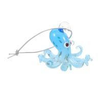 Glass Octopus Figurine Hand Blown Miniature 1.8 Inch Cartoon Marine Decor | Crystal Material with Vivid Glaze, Hanging Display Ready, for Room and Office Tabletop Decoration