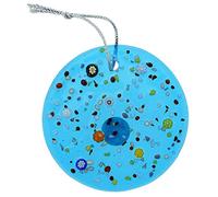 Glass Of Venice Murano Glass Circle Christmas Ornament - Aqua