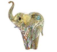 Glass Of Venice Murano Glass Elephant Collectible Millefiori Figurine Statue 4-1/2” Multicolor. Handmade In Italy Statue Blown Glass with 24K Gold Elephant Animal Sculpture Home Decoration