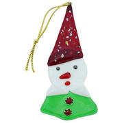 Glass Of Venice Murano Glass Elf Christmas Ornament - Italian Flag Colors