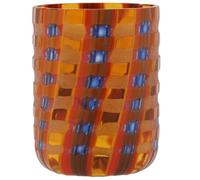 Glass Of Venice Murano Glass Italian Shot Glass 2 oz. Millefiori Hammered Design Red - Shooter glass for liqueur, Limoncello, Tequila, Vodka, Sake Handmade in Venice, Italy