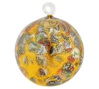 Glass Of Venice Murano Glass Medium Christmas Ornament - Yellow Festive Lights