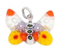 Glass Of Venice Murano Glass Millefiori Small Butterfly Pendant