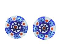 Glass Of Venice Murano Glass Millefiori Stud Earrings - Round