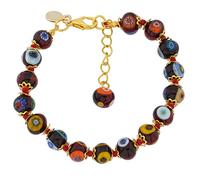Glass Of Venice Murano Glass Mosaic Bracelet - Burgundy