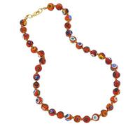 Glass Of Venice Murano Glass Mosaic Necklace - Orange