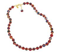 Glass Of Venice Murano Glass Mosaic Necklace - Red