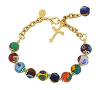 Glass Of Venice Murano Glass Mosaic Rosary Bracelet - Multicolor