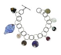 Glass Of Venice Murano Glass San Marco Charms Bracelet