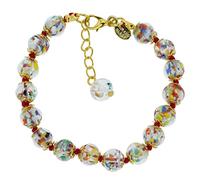Glass Of Venice Murano Glass Sommerso Bracelet - Multicolor Confetti