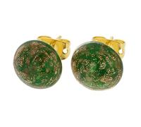 Glass Of Venice Murano Glass Starlight Small Stud Earrings - Emerald