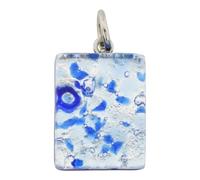 Glass Of Venice Murano Glass Venetian Reflections Rectangular Pendant - Periwinkle