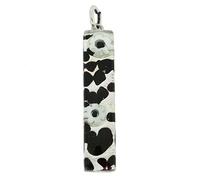Glass Of Venice Murano Glass Venetian Reflections Stick Pendant - Dark Purple Silver