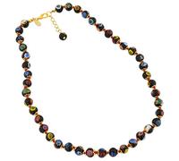 Glass Of Venice Murano Mosaic Necklace - Black, Glass, Crystal, Glass, Crystal