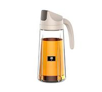 Glass Oil Pot Household Anti-leakage Kitchen Supplies Automatic Opening and Closing Seasoning Bottle Vinegar Can with Lid