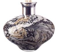 Glass Oval Reed Diffuser - White, Black & Gold Marble Design (Twilight Quarry)