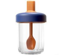Glass Overnight Oats Jar 400ml Leakproof Oatmeal Cup with Spoon