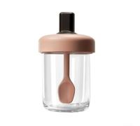 Glass Overnight Oats Jar 400ml Leakproof Oatmeal Cup with Spoon
