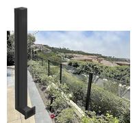 Glass Panel Deck Fencing Railing System - Wall-Mounted Balcony Railing Post with Complete Installation Kit for Outdoor Safety Style and Enhanced Home Aesthetics