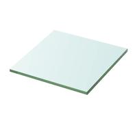 vidaXL 2x Shelves Panel Glass Clear Glass Sheet Plate for Display Case Storeroom Cabinet Slatwall Shop Easy to Wipe Clean Thick Glass 30x30cm