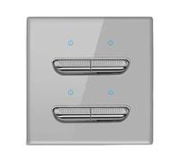 Glass & PC Wall Mounted Toggles Switches With Resets Function LED Illuminates Panel Simple Installation For Modern Interiors Friendly Recessed Glass Switches Panel