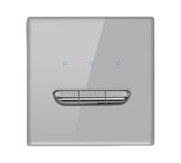 Glass & PC Wall Mounted Toggles Switches With Resets Function LED Illuminates Panel Simple Installation For Modern Interiors Friendly Recessed Glass Switches Panel