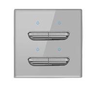 Glass & PC Wall Mounted Toggles Switches With Resets Function LED Illuminates Panel Simple Installation For Modern Interiors Friendly Recessed Glass Switches Panel