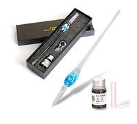 Glass Pen Set - Calligraphy Pen Writing, Glass Dip Pen and Ink Set, for Greeting Cards, Signatures, Drawing, Writing