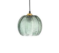 Glass Pendant Light with Leaf Design for Ambient Decoration in Restaurants, Hotels, and Bars - Adjustable E27 Hanging Lamp