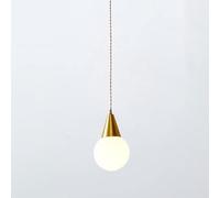 Glass Pendant, Matte White with Brass Finish, Single-Headed Ceiling Hanging Lamp Modern Light Fixture,Hanging Lights