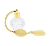 Glass Perfume Bottle Refillable Spray Mist Airbag for Vanity Table | Khaki Glass, Fragrance Atomizer Style, Bathroom Use, Compact Bottle for Mother’s Day, Christmas Gifts Color Random Color