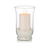Glass Pillar Candle Holders Hurricane Candle Holder for Ø 80 x 150mm Candles, Christmas Halloween Centerpieces Storm Vase Meditation Wedding Table Centrepiece Dining Room Decor Garden Outdoor