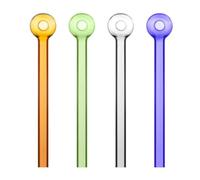 Glass Pipe Oil Burner Rig pipes Water Bong Pipe Accessories 8PCS with 15CM Length, Borosilicate Glass