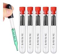 Glass Pipette Dropper 1ml Calibrated with Black Rubber Head Essential Oil Medicine Laboratory (5Pcs)