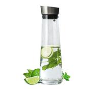 Glass Pitcher with Lid,1.3L Water Carafe for Fridge,Water Pitcher Glass Jug with Lid and Spout for Hot/Cold Water,Ice Tea and Juice Beverage