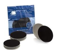 GLASS POLISH 130mm PRO Felt Polishing Pads for Cerium Oxide Glass Polishing, Scratch Removal and Professional High Gloss Finish on Glass, Plastic, Metal and Marble - (10 Pads)