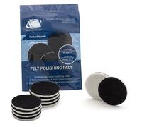 GLASS POLISH 50mm PRO Felt Polishing Pads for Cerium Oxide Glass Polishing, Scratch Removal and Professional High Gloss Finish on Glass, Plastic, Metal and Marble - (10 Pads)