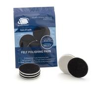 GLASS POLISH 50mm PRO Felt Polishing Pads for Cerium Oxide Glass Polishing, Scratch Removal and Professional High Gloss Finish on Glass, Plastic, Metal and Marble - (5 Pads)
