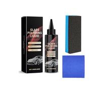 Glass Polish & Liquid Glass Car Coating, Auto Glass Scratch Remover Oil Film Cleaner, Windshield Polishing Compound for Removing Swirls, Wiper Marks & Water Spots, Hydrophobic Protective Coating (D)