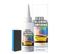 Glass Polishing Compound - 100g Scratch-Repair Paste with Sponge Feature, Windshield Oil Film Removal, Polishing Paste for Interior Exterior Mirrors Paint Detailing Outdoor Automotive
