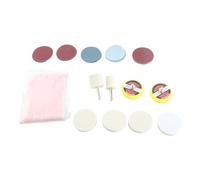 Glass Polishing Kit Scratch Removal Set Ceric Dioxide Abrasive Discs Polish Pad Felt Windscreen