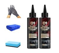 Glass Polishing Liquid D1, Auto Glass Scratch Care Polishing Fluid, Car Oil Film Remover, D1 Glass Polish, Ultimate Paint Restorer, Eliminates Coatings, Waxes, Oils and More (2 Pcs)