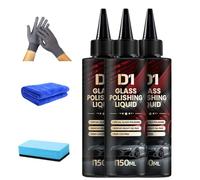 Glass Polishing Liquid D1, Auto Glass Scratch Care Polishing Fluid, Car Oil Film Remover, D1 Glass Polish, Ultimate Paint Restorer, Eliminates Coatings, Waxes, Oils and More (3 Pcs)