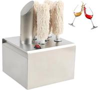 Glass Polishing Machine, Stainless Steel Wine Glass Polisher, Scratch-Free Cleaner for Wine, Champagne, Beer Glasses, 300 Cups/H, 5 Head Design