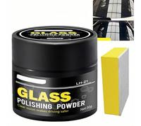 Glass Polishing Powder,Glass Scratch Remover,Po-wder Detergent Gl-ass,C-ar Window Screen aner,Oil Film Cleaner,Car Gla/ss Cleaning Powder,Windscreen Scratch Repair,Car Window Screen Cleaner,30G