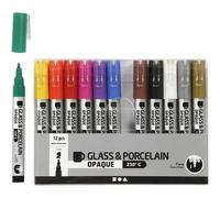 Glass Porcelain Pens Semi-Opaque Water-Based Pump-Action 1-2mm 4/12packs Choose